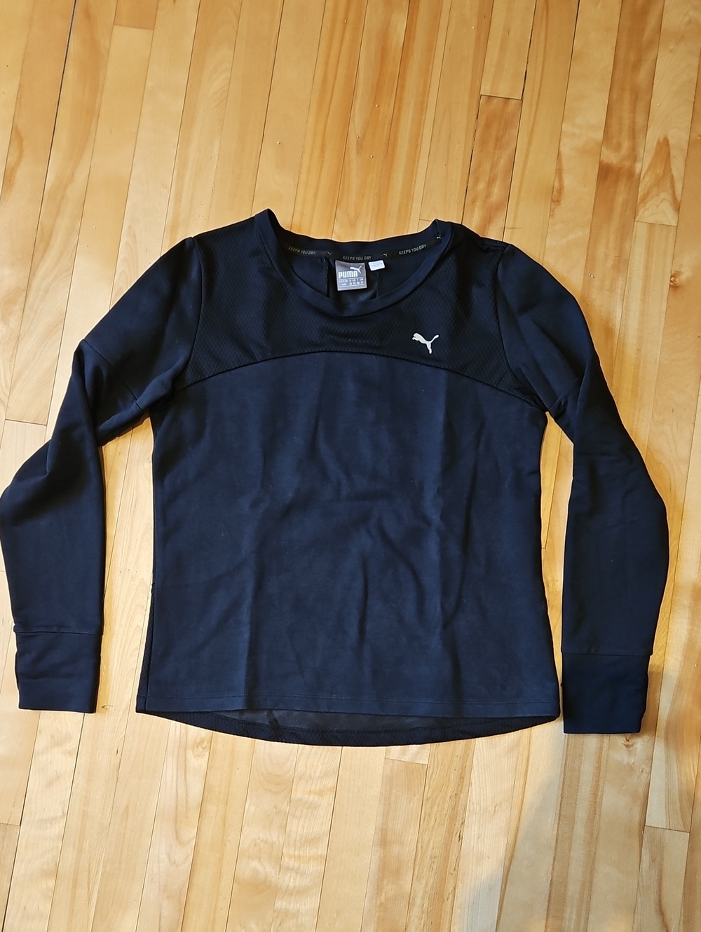Puma Black Long Sleeve Performance Tee